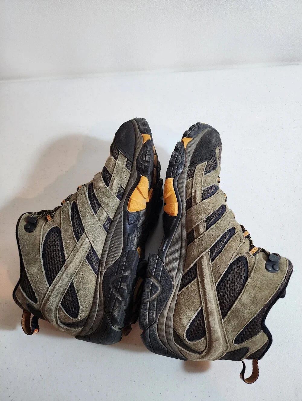 Merrell Mid Moab 2 J06045 Mid Ventilator Brown Suede Hiking Boots Men's US 12